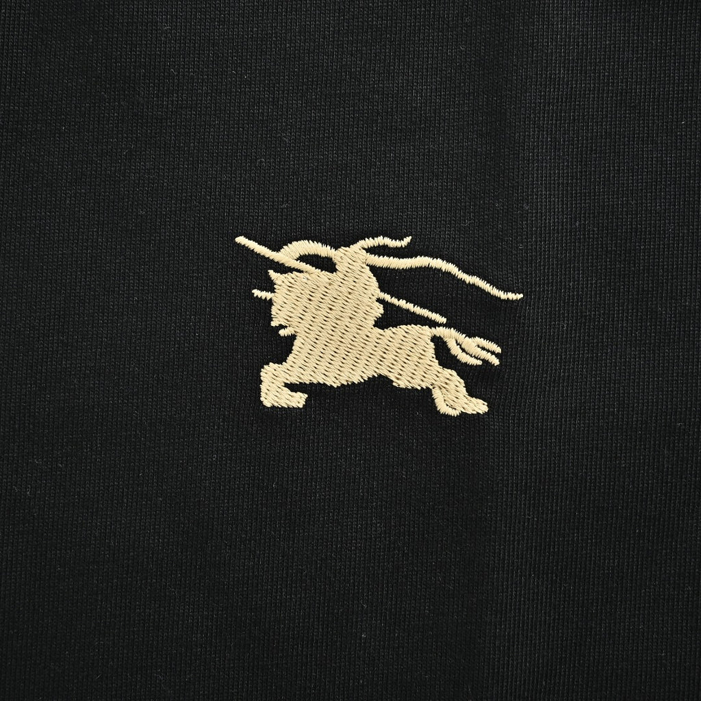 Burberry Black Equestrian Knight Long-Sleeve T-Shirt