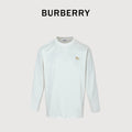 Burberry White Equestrian Knight Long-Sleeve T-Shirt