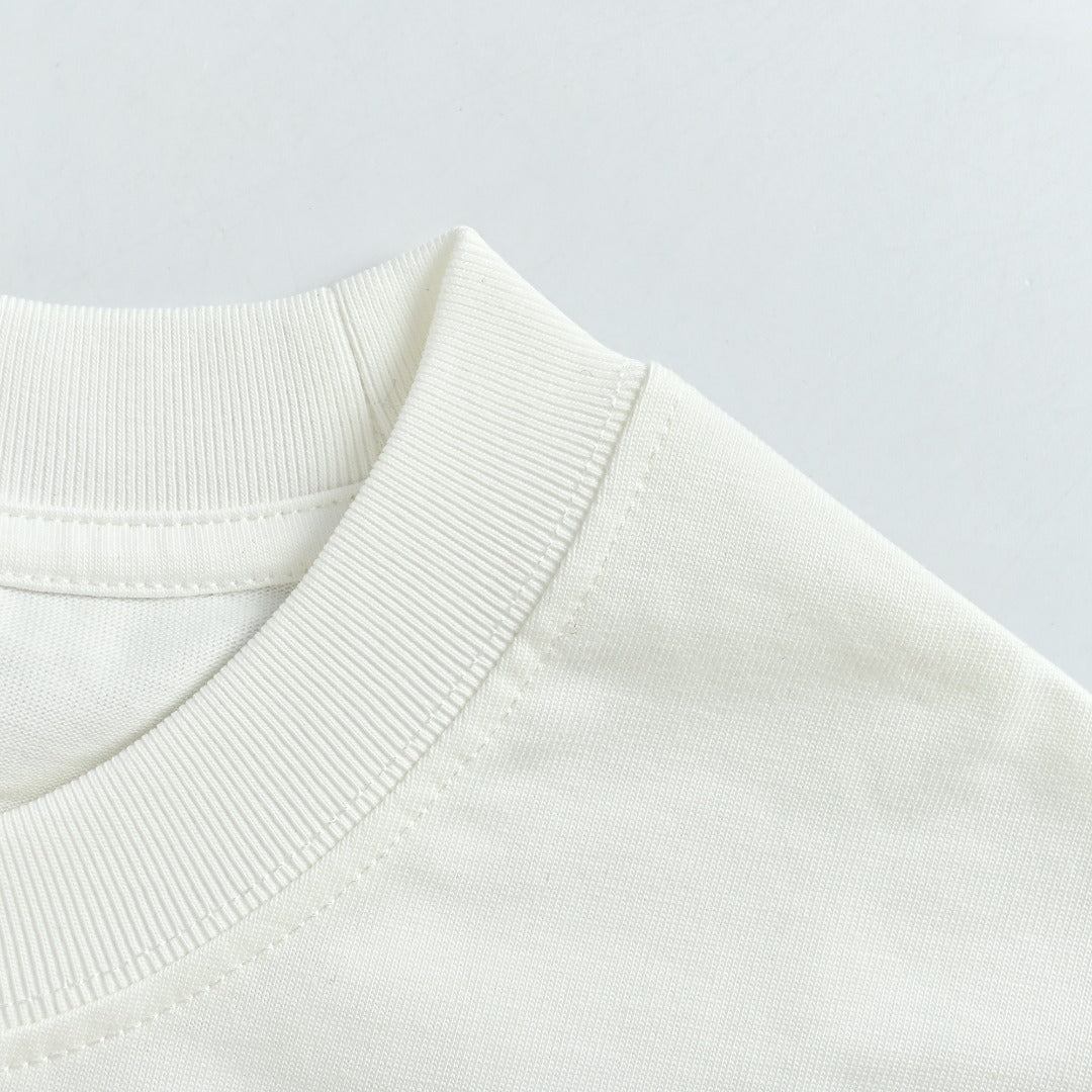 Burberry White Equestrian Knight Long-Sleeve T-Shirt