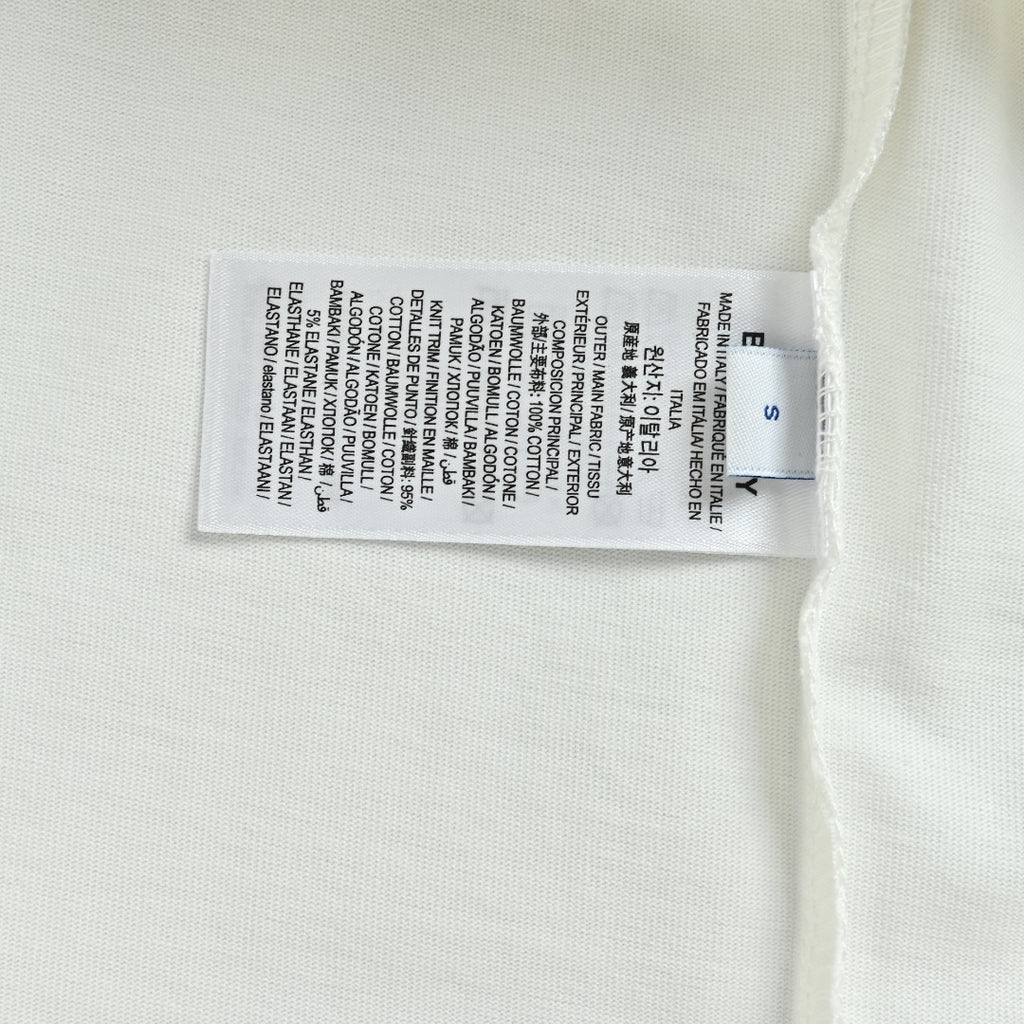 Burberry White Equestrian Knight Long-Sleeve T-Shirt
