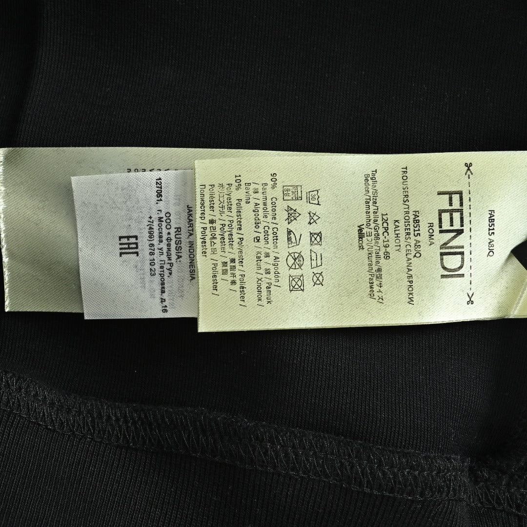Fendi Black Cartoon-Style Logo Crewneck Sweatshirt
