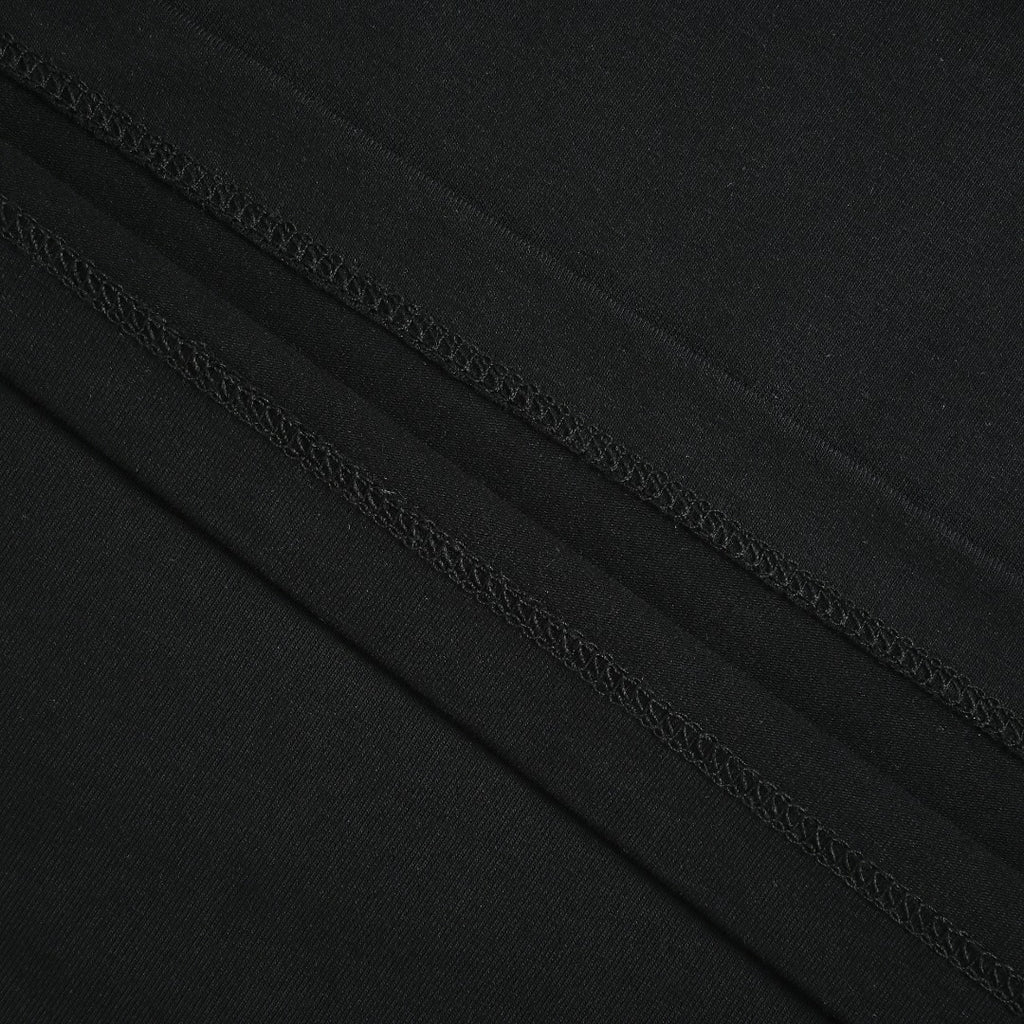 Prada Black Triangle Embroidered Stretch Cotton Long-Sleeve T-Shirt