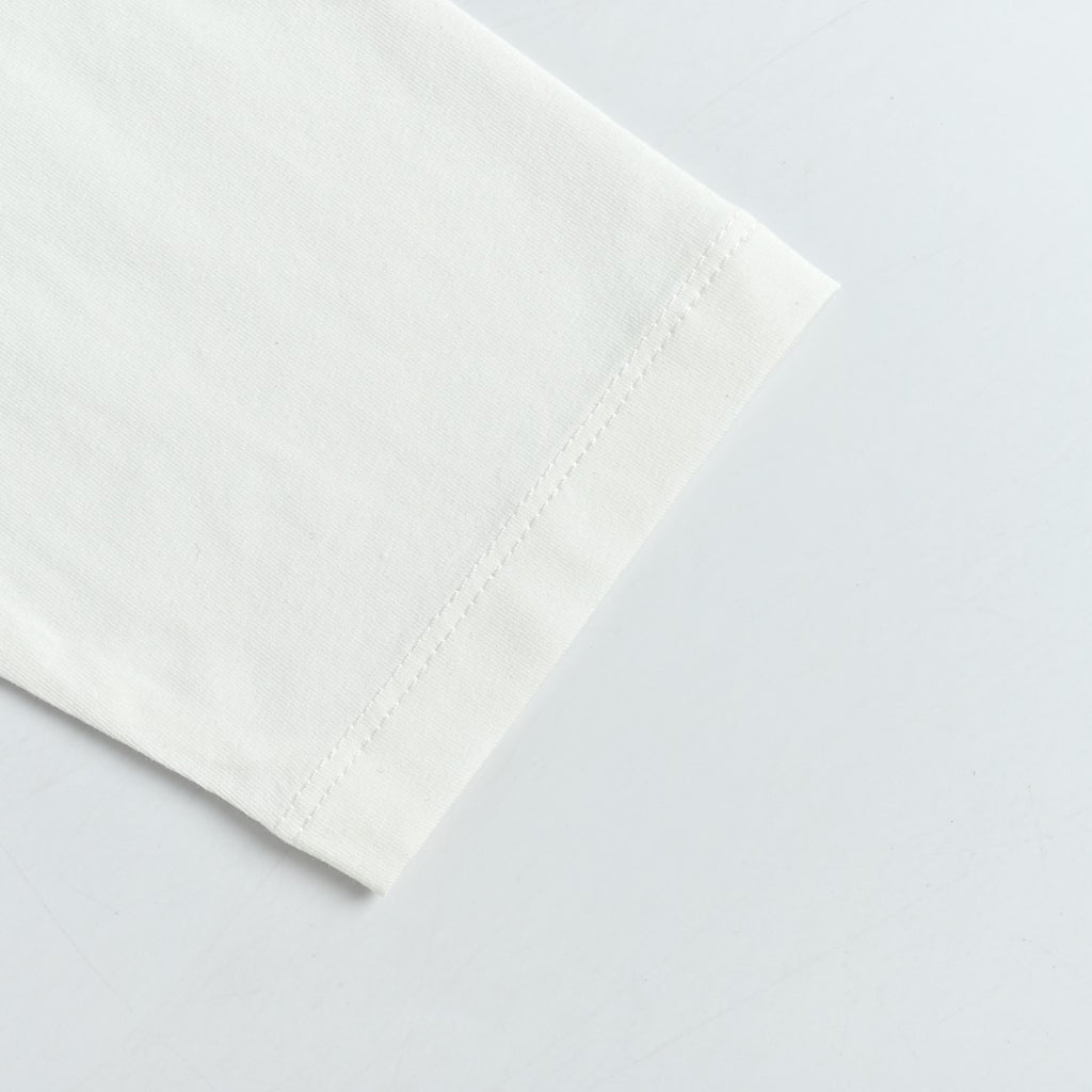 Prada White Triangle Embroidered Stretch Cotton Long-Sleeve T-Shirt