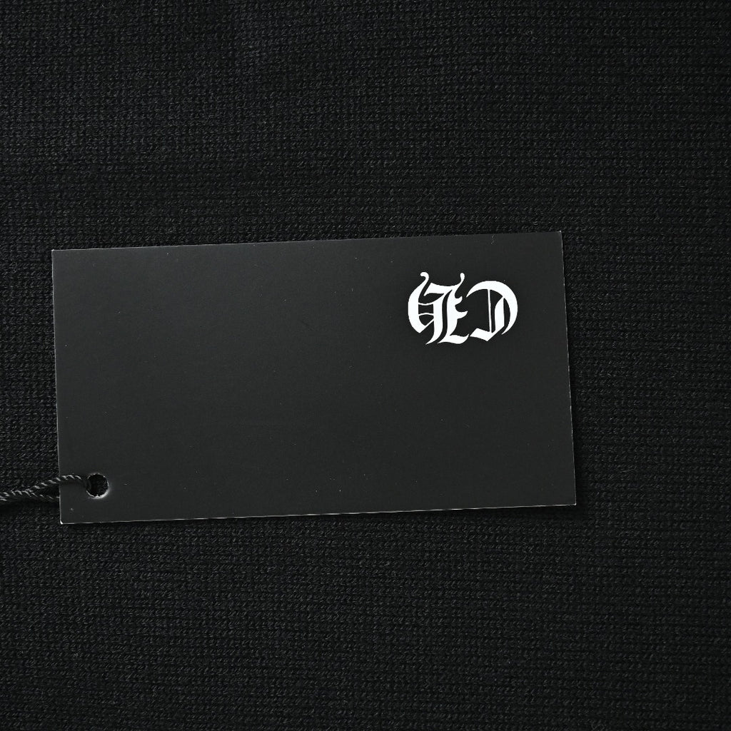 Chrome Hearts Wool Sweater with White Sleeve Motifs | Black