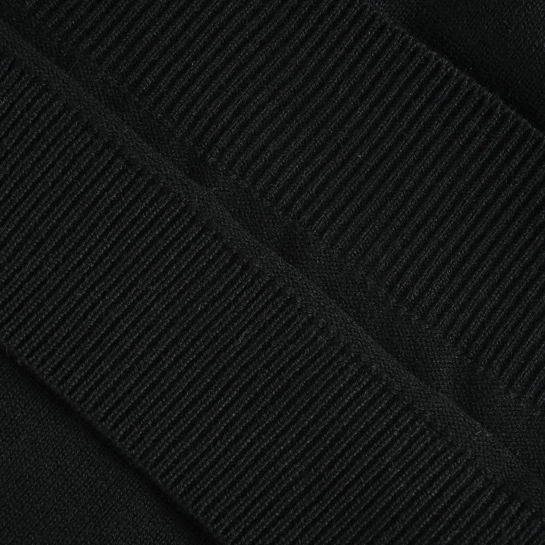 Chrome Hearts Wool Sweater with White Sleeve Motifs | Black