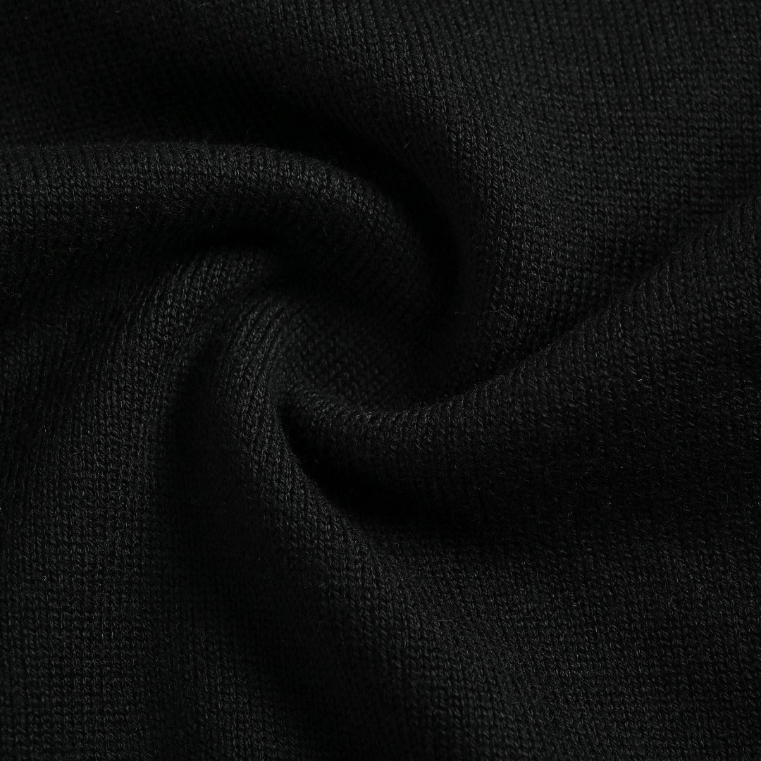 Chrome Hearts Wool Sweater with White Sleeve Motifs | Black