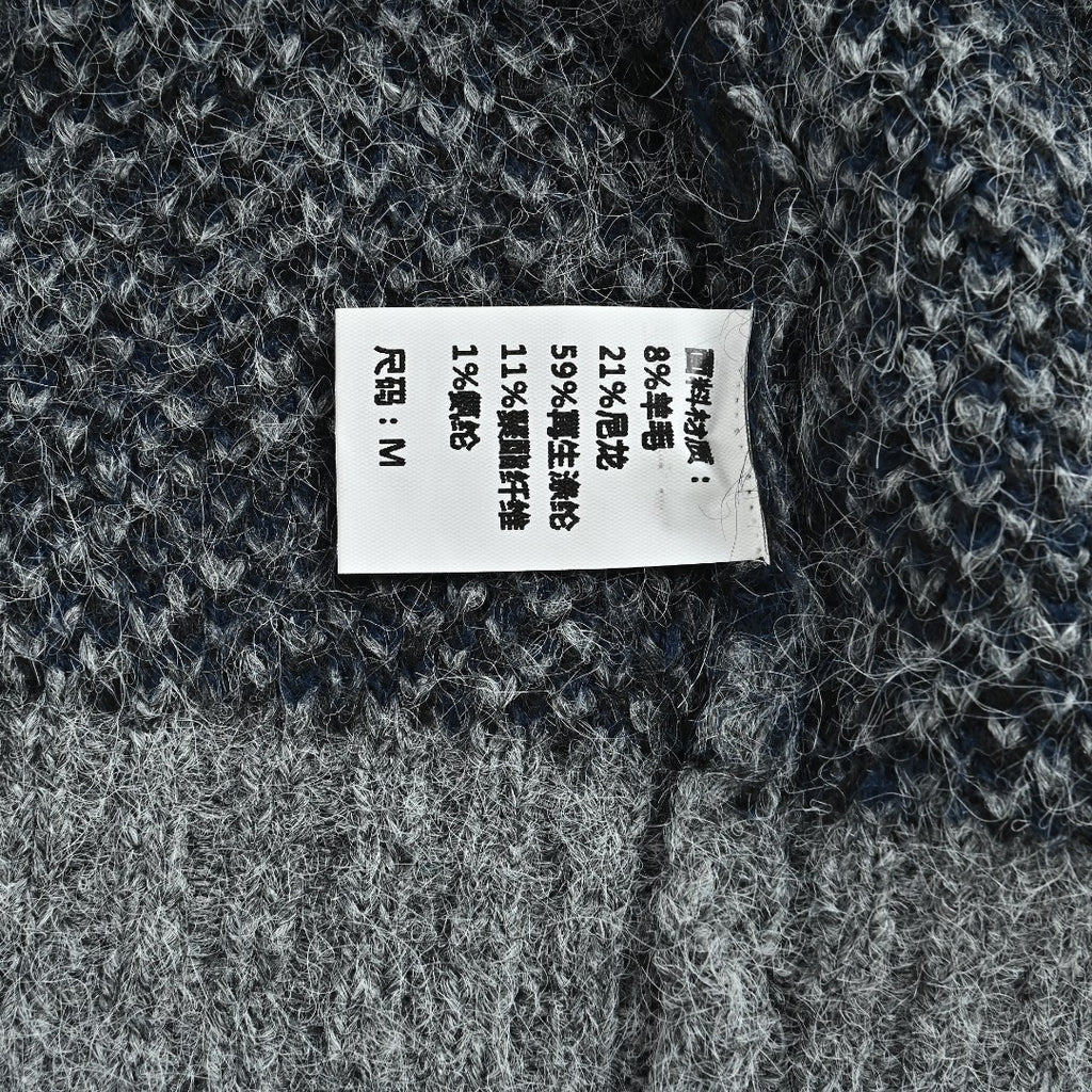 OUR LEGACY Argyle Mohair Cardigan with Collar | Grey