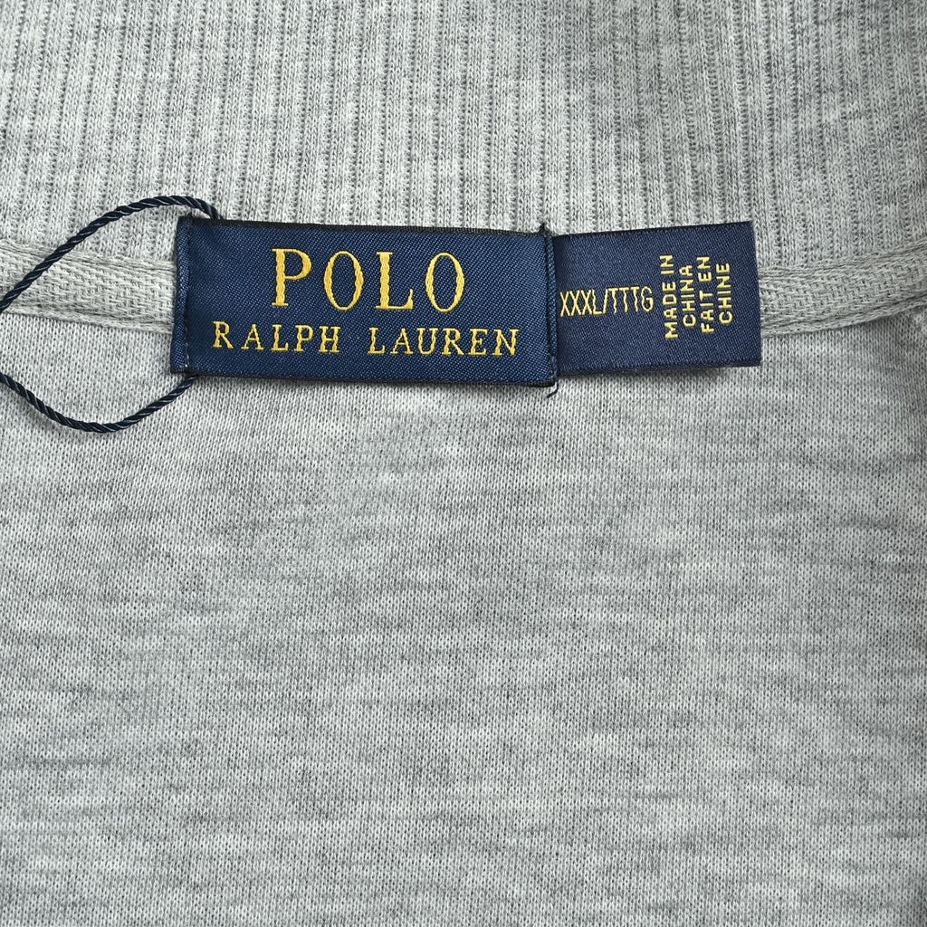 Ralph Lauren Embroidered Pony Stand-Collar Zip Jacket | Light Grey