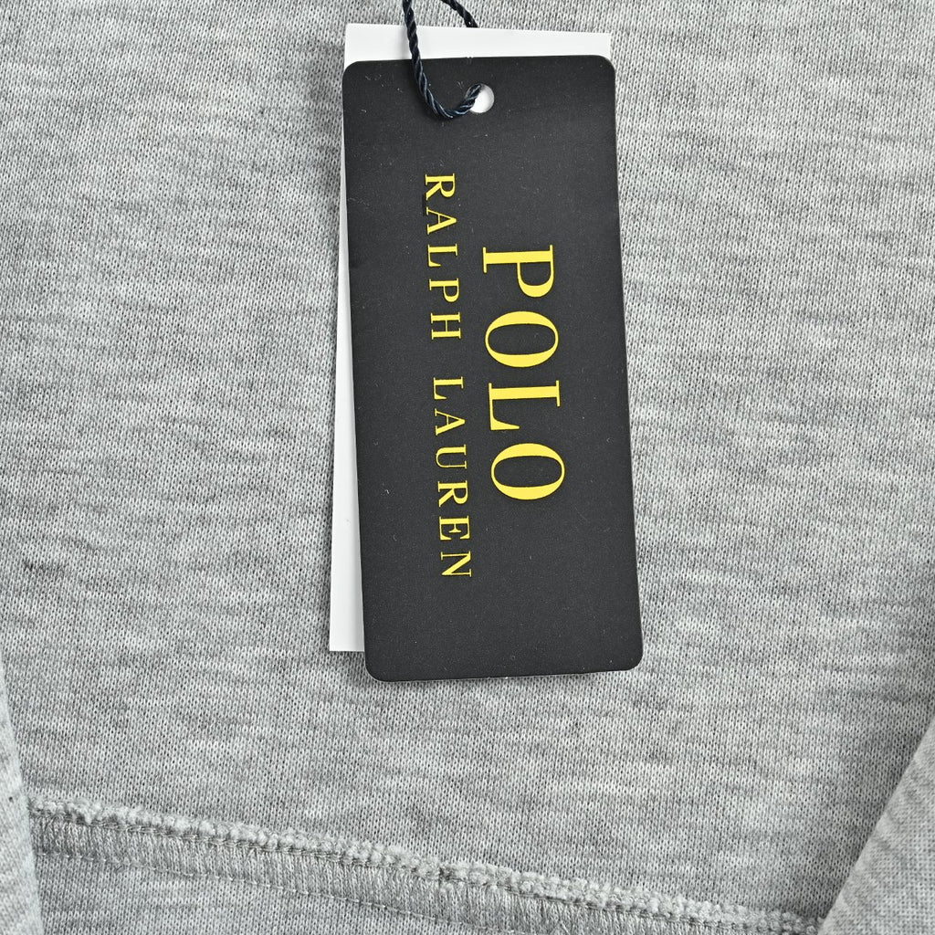 Ralph Lauren Embroidered Pony Stand-Collar Zip Jacket | Light Grey