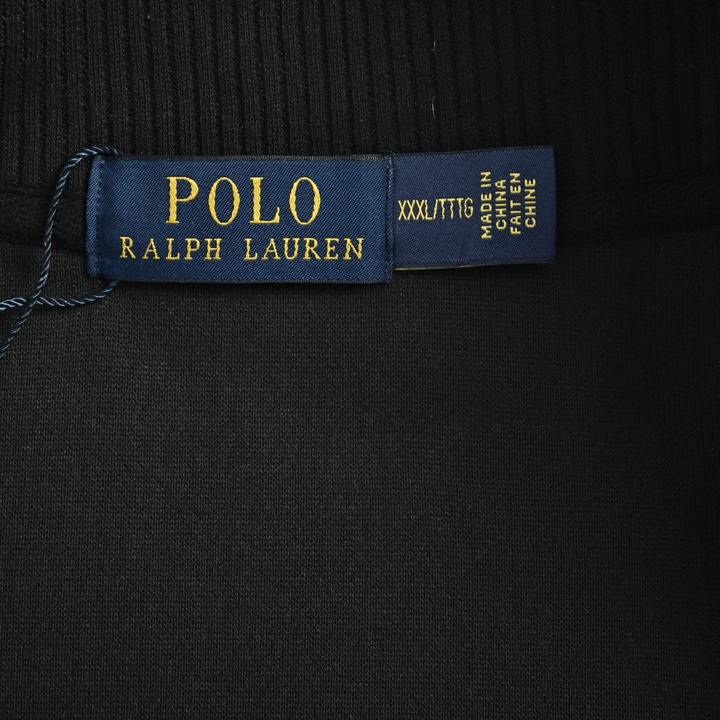 Ralph Lauren Embroidered Pony Stand-Collar Zip Jacket | Black