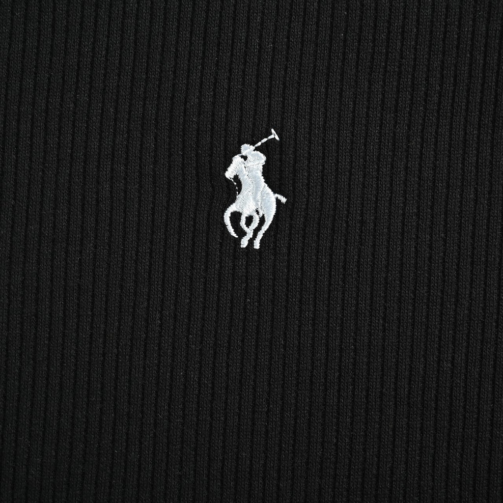 Ralph Lauren Embroidered Pony Stand-Collar Zip Jacket | Black