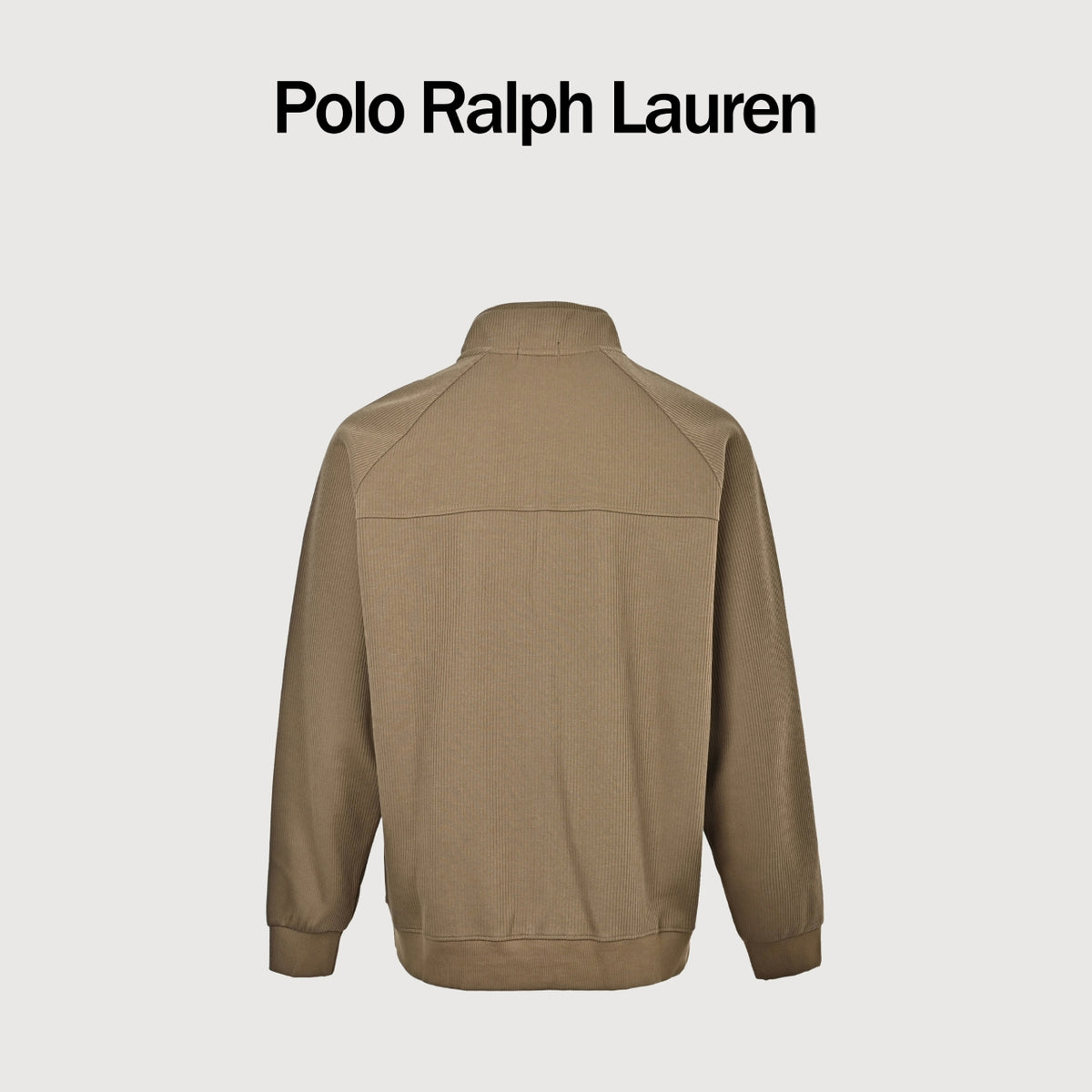 Ralph Lauren Embroidered Pony Stand-Collar Zip Jacket | Khaki