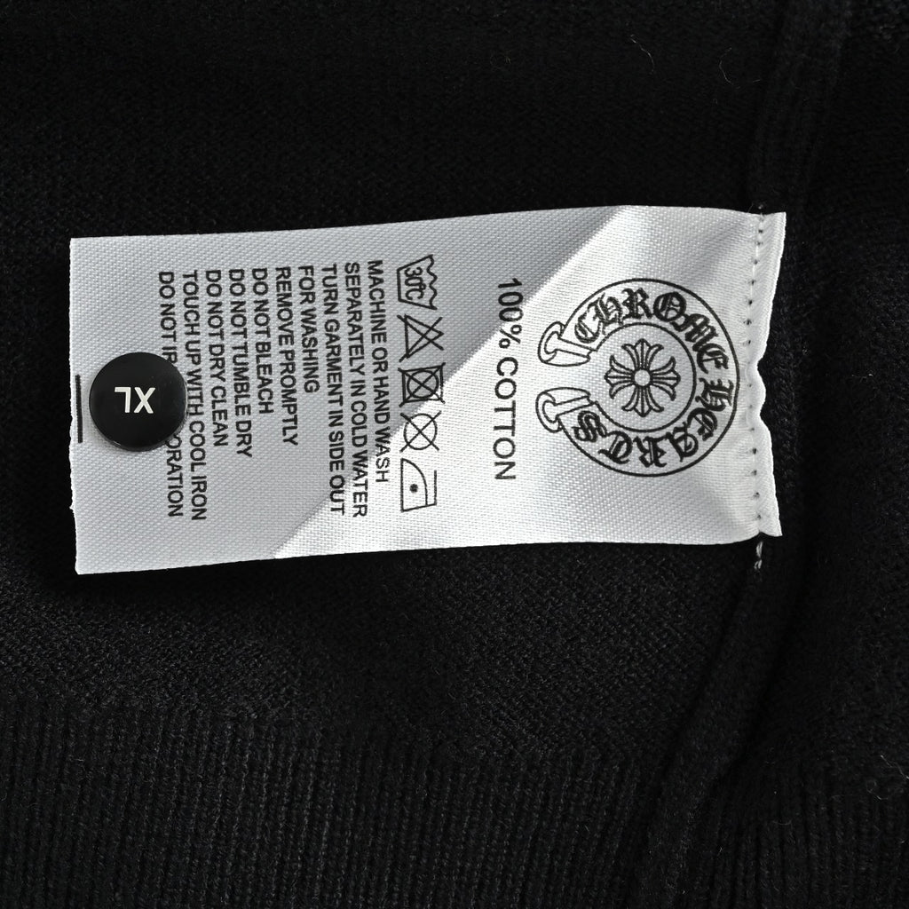 Chrome Hearts Rhinestone Logo Knit Sweater | Black