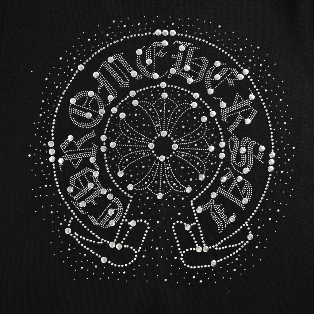 Chrome Hearts Rhinestone Logo Knit Sweater | Black