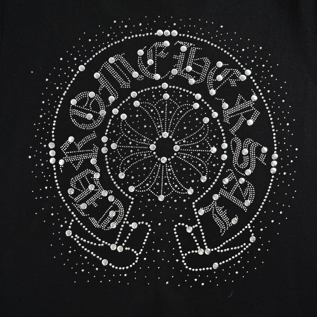 Chrome Hearts Rhinestone Logo Knit Sweater | Black