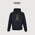 Fendi FF Monogram French Bulldog Appliqué Hoodie