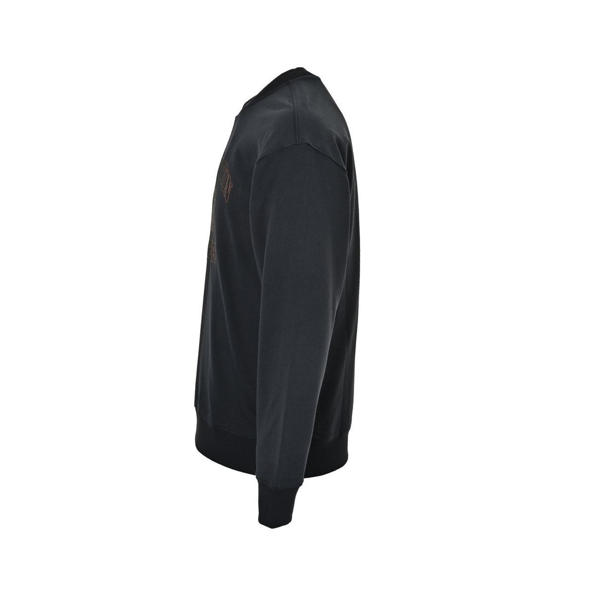 Louis Vuitton Leather-Patch Embroidered Crewneck Sweatshirt | Black