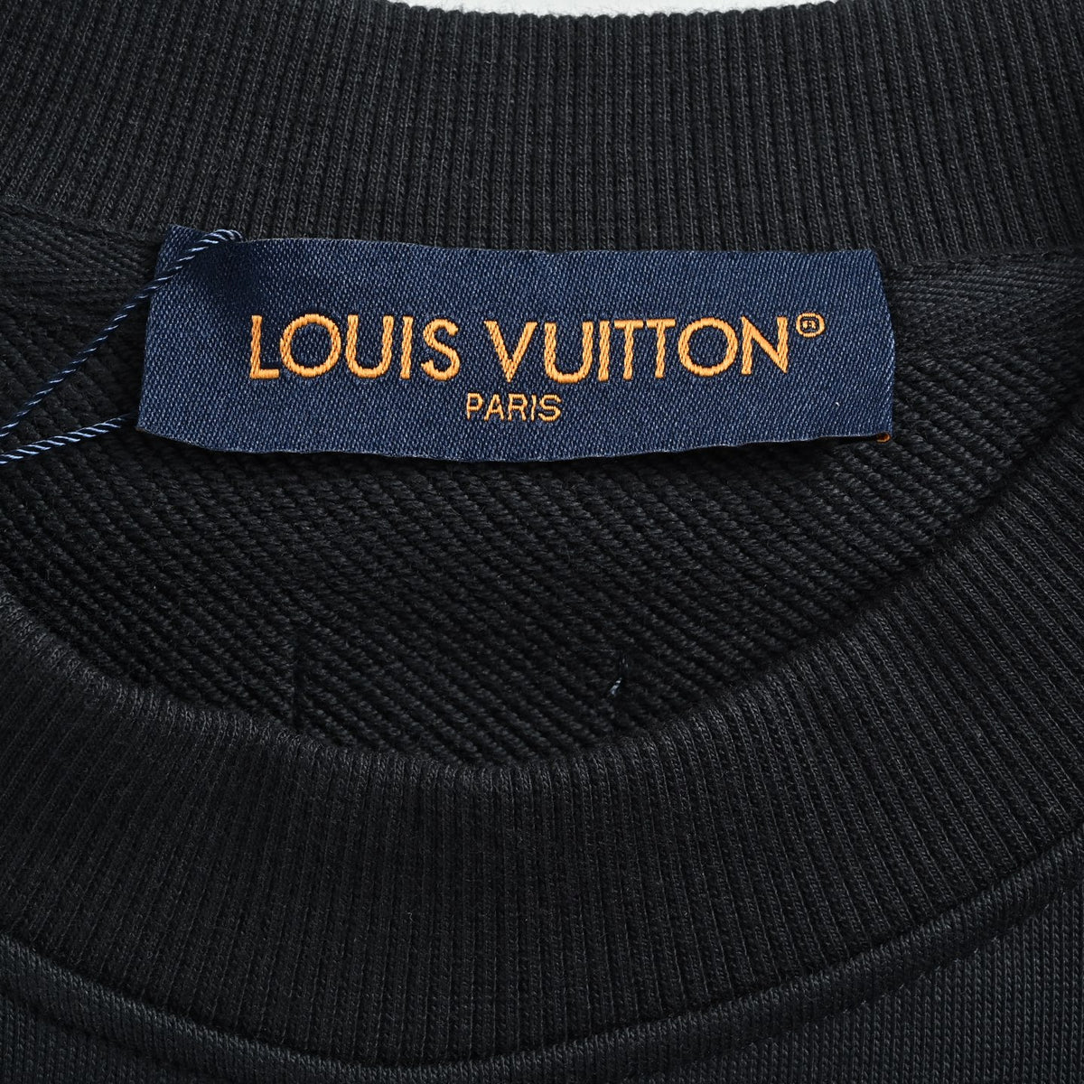 Louis Vuitton Leather-Patch Embroidered Crewneck Sweatshirt | Black