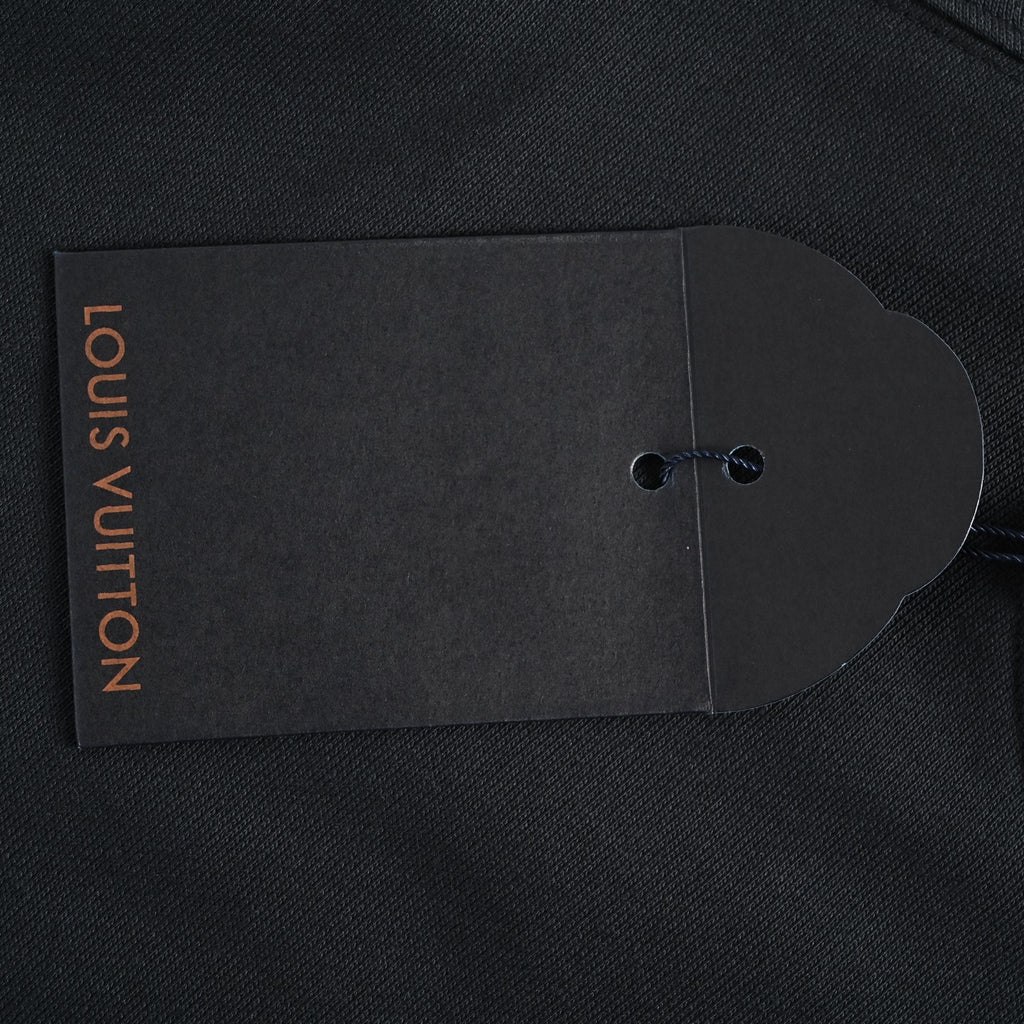 Louis Vuitton Leather-Patch Embroidered Crewneck Sweatshirt | Black