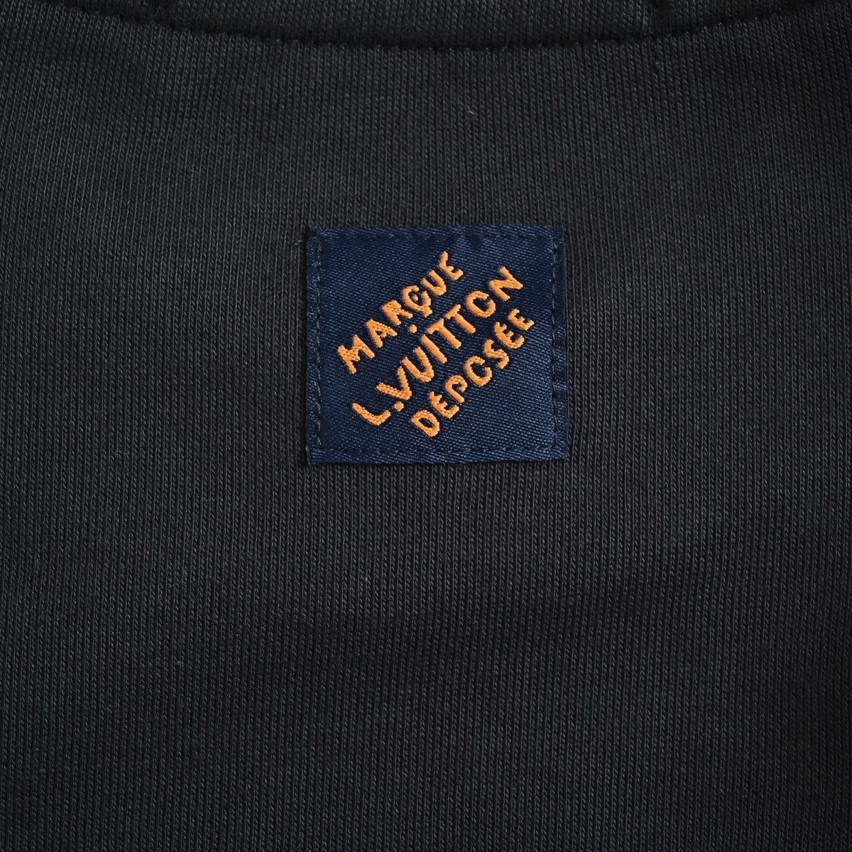 Louis Vuitton Leather-Patch Embroidered Crewneck Sweatshirt | Black