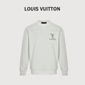 Louis Vuitton Multicolor Monogram Embroidered Crewneck Sweatshirt | White