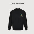 Louis Vuitton Multicolor Monogram Embroidered Crewneck Sweatshirt | Black