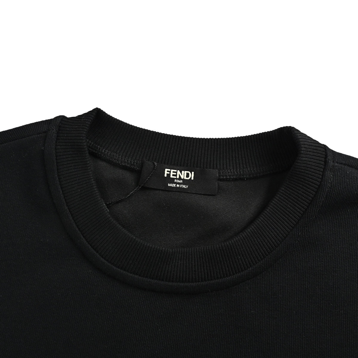 Fendi Multicolor FF Faux-Pocket Print Crewneck Sweatshirt | Black