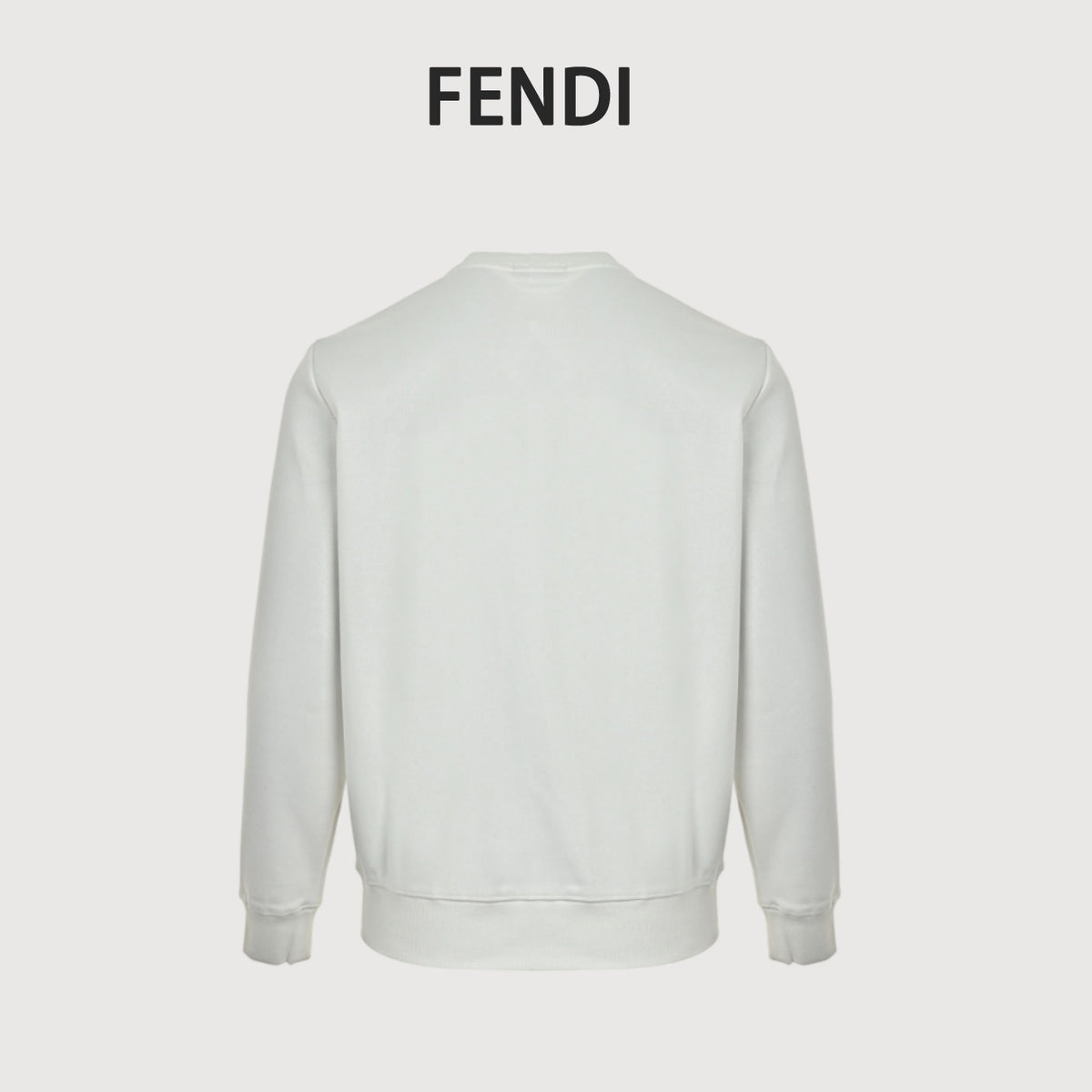 Fendi Multicolor FF Faux-Pocket Print Crewneck Sweatshirt | White
