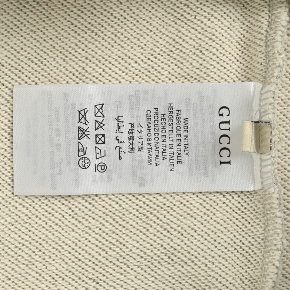 Gucci Embroidered Logo Layered-Look Crewneck Sweatshirt | Grey