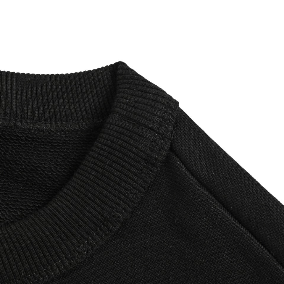Gucci Embroidered Logo Layered-Look Crewneck Sweatshirt | Black