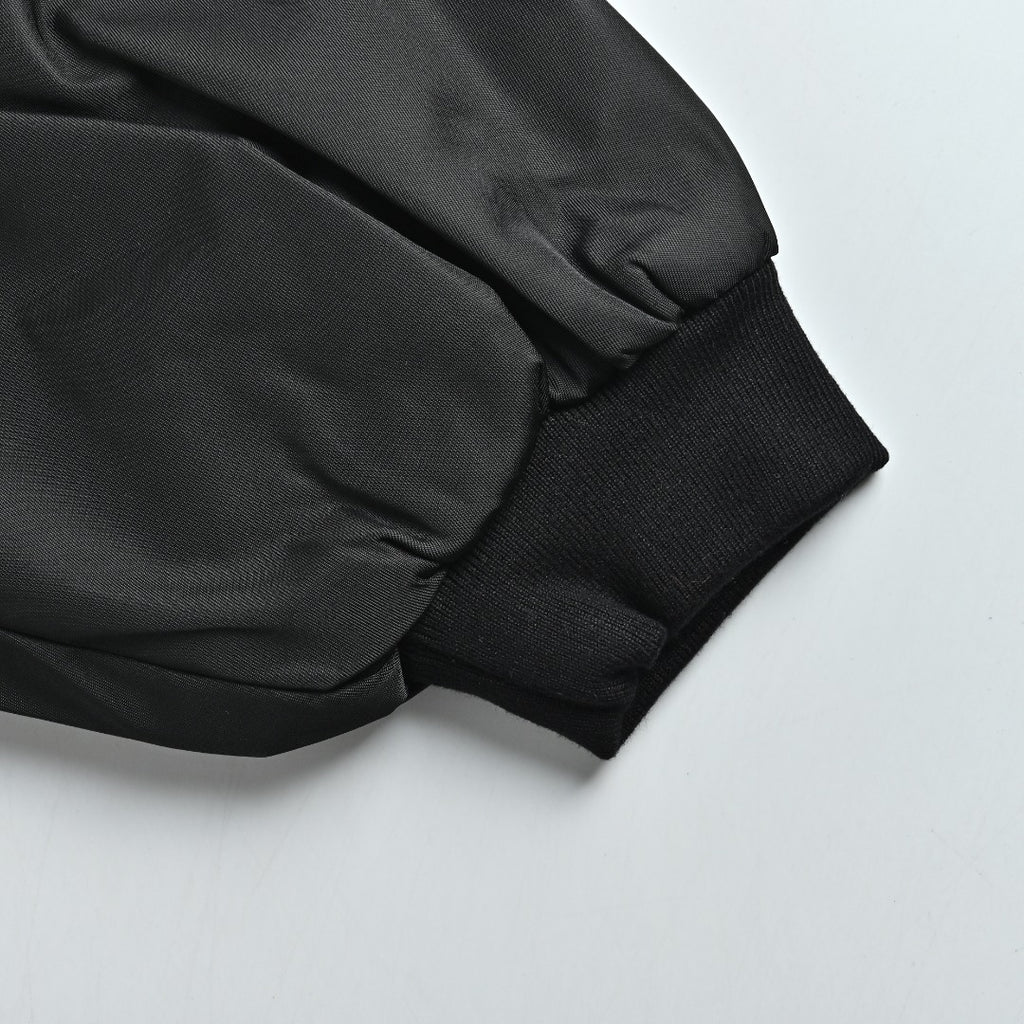 Prada Triangle-Logo High-Collar Zip Jacket | Black