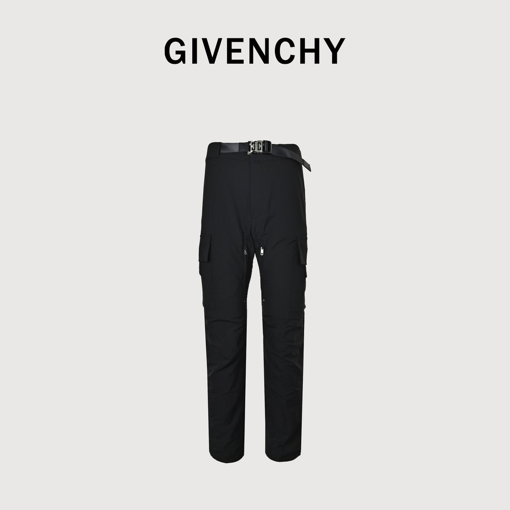 Givenchy 4G Waist-Buckle Cargo Pants | Black