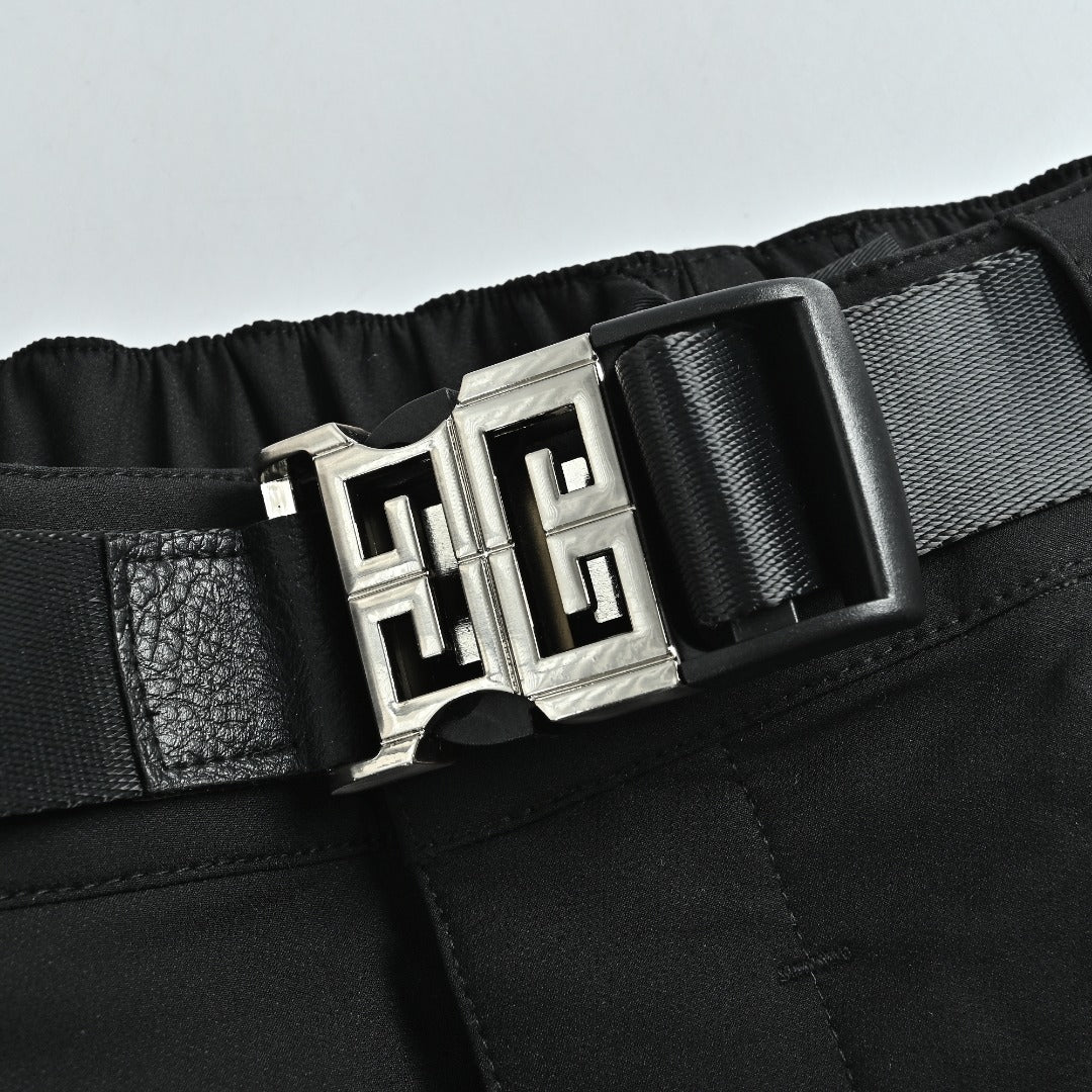 Givenchy 4G Waist-Buckle Cargo Pants | Black
