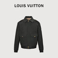 Louis Vuitton Twill-Textured Epaulette Jacket with Gold-Tone Buttons | Black