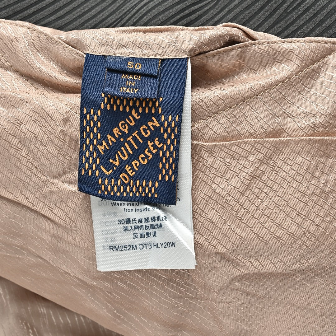 Louis Vuitton Twill-Textured Epaulette Jacket with Gold-Tone Buttons | Black