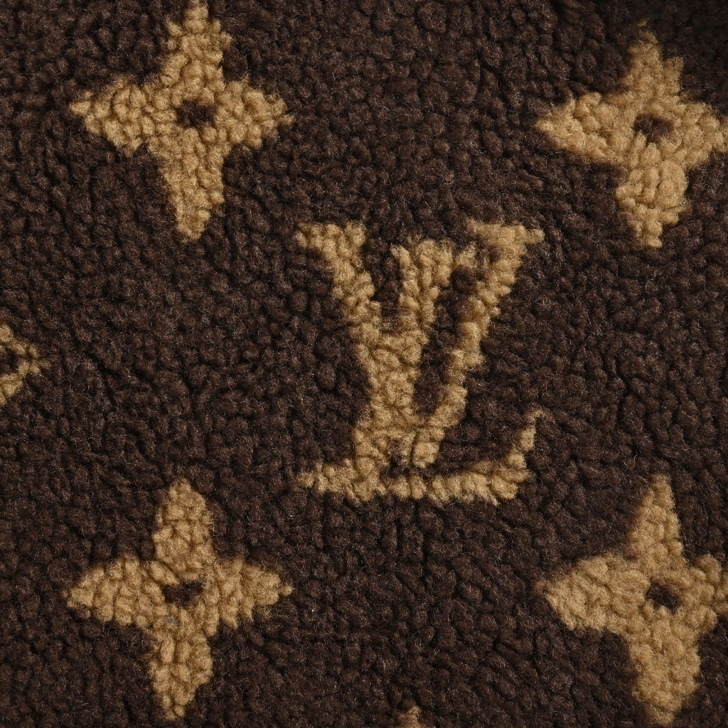 Louis Vuitton Monogram Teddy Fleece Zip Jacket | Dark Brown
