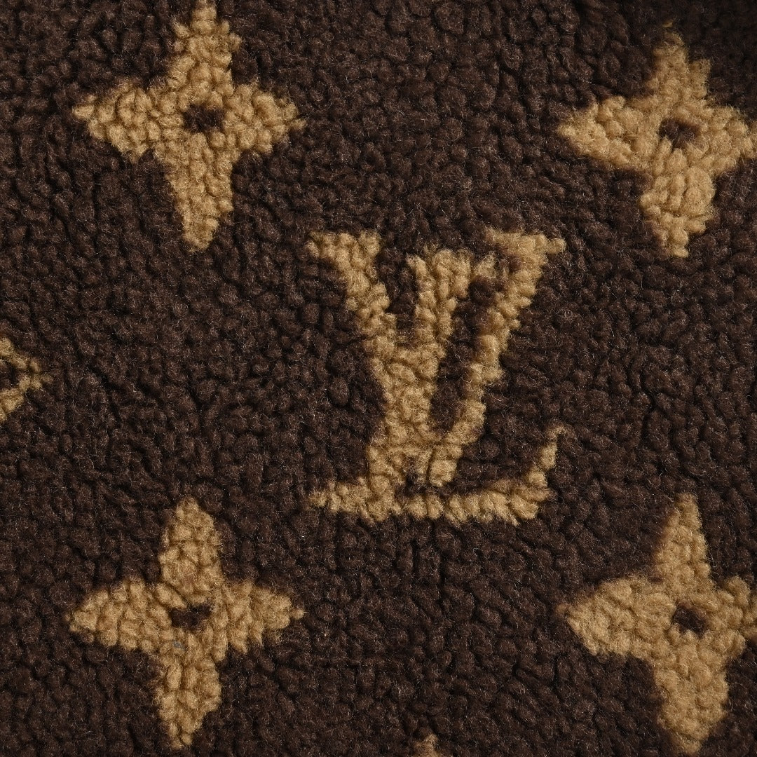 Louis Vuitton Monogram Teddy Fleece Zip Jacket | Dark Brown