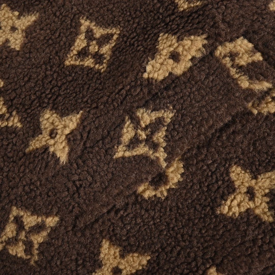 Louis Vuitton Monogram Teddy Fleece Zip Jacket | Dark Brown
