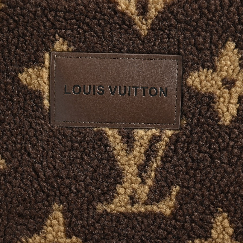 Louis Vuitton Monogram Teddy Fleece Zip Jacket | Dark Brown