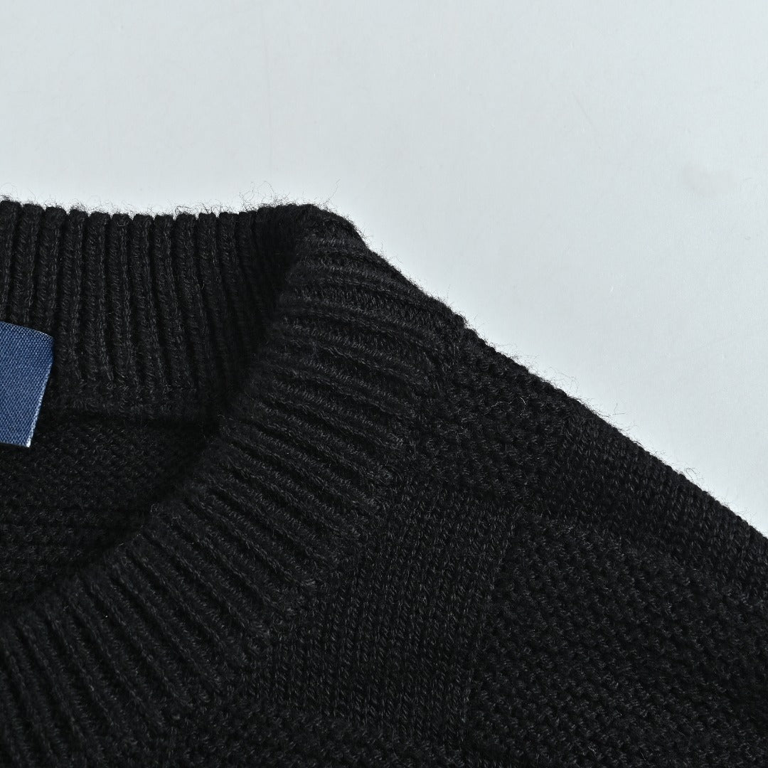 Louis Vuitton Checkerboard Bead-Embroidered Crewneck Sweater | Black