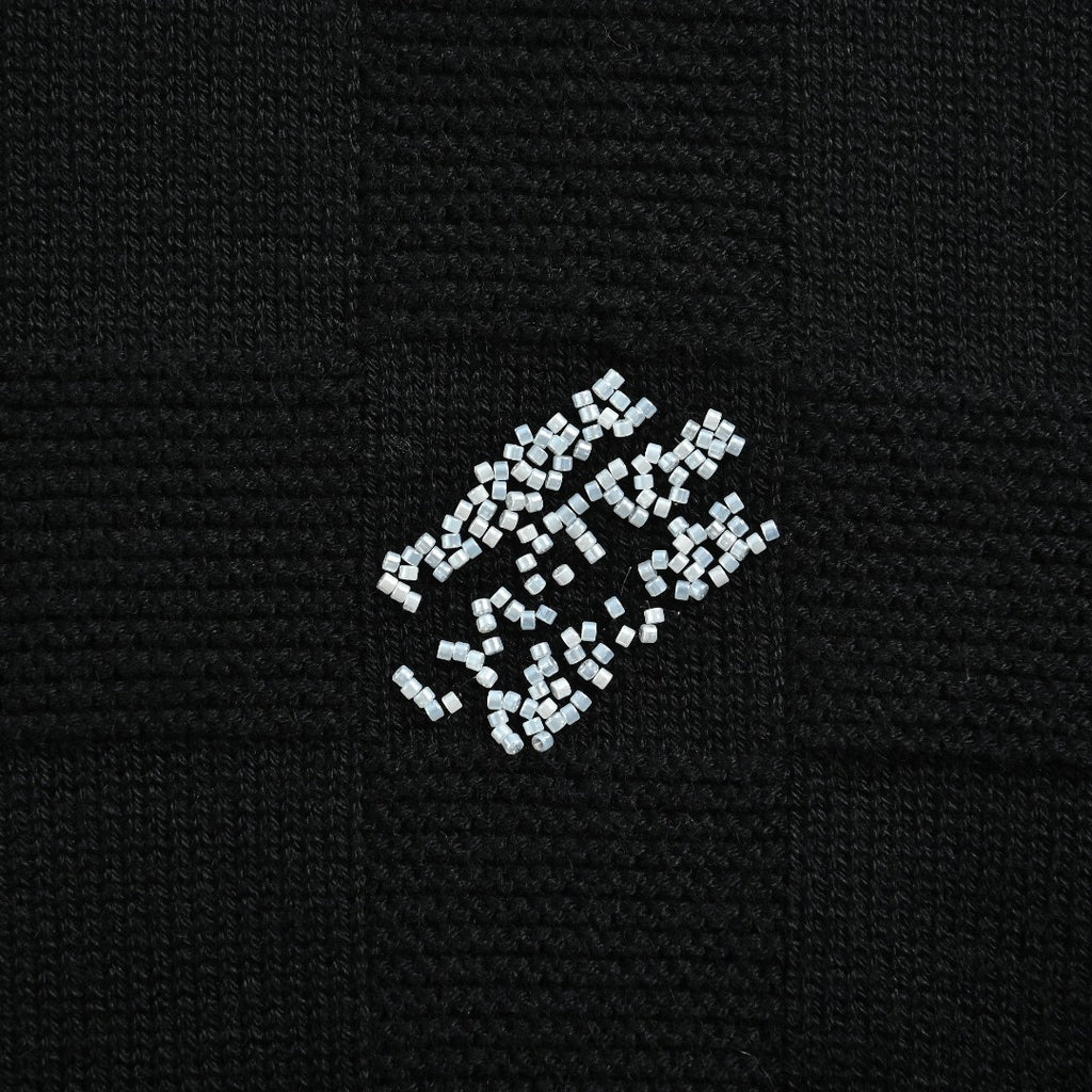Louis Vuitton Checkerboard Bead-Embroidered Crewneck Sweater | Black