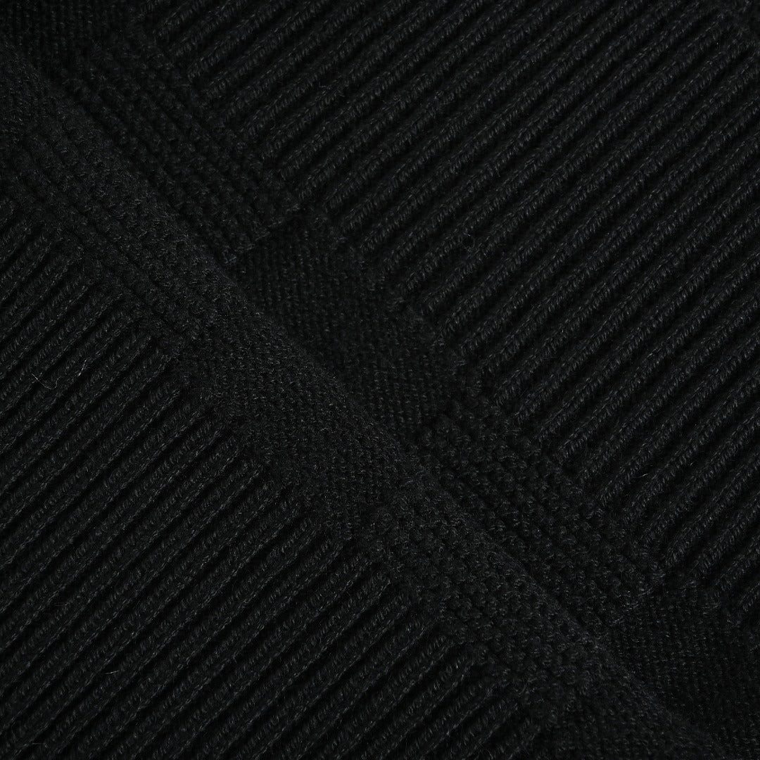 Louis Vuitton Checkerboard Bead-Embroidered Crewneck Sweater | Black