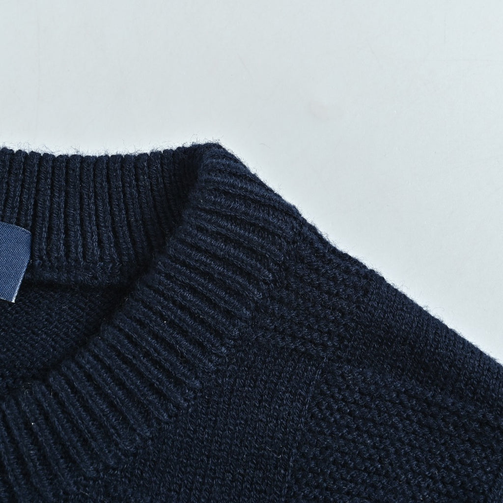 Louis Vuitton Checkerboard Bead-Embroidered Crewneck Sweater | Navy
