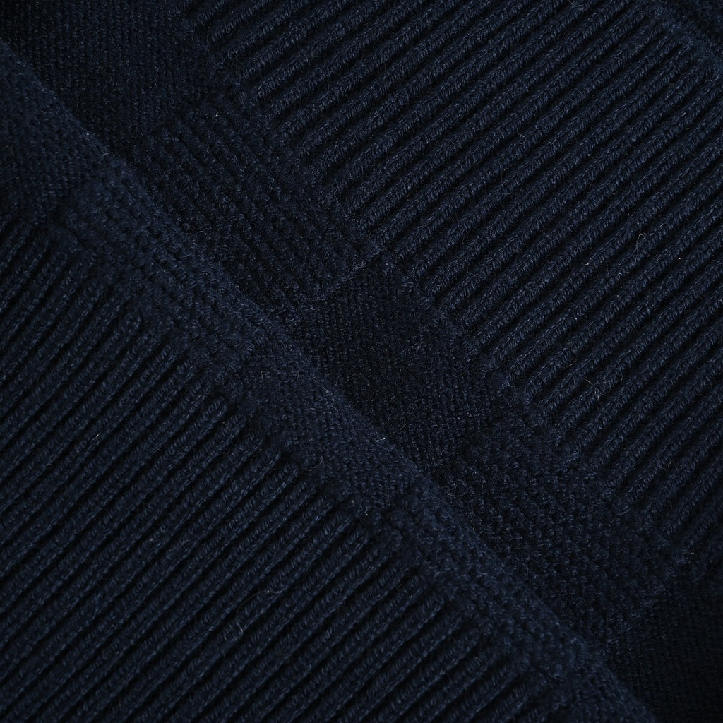 Louis Vuitton Checkerboard Bead-Embroidered Crewneck Sweater | Navy