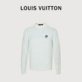 Louis Vuitton Checkerboard Bead-Embroidered Crewneck Sweater | White