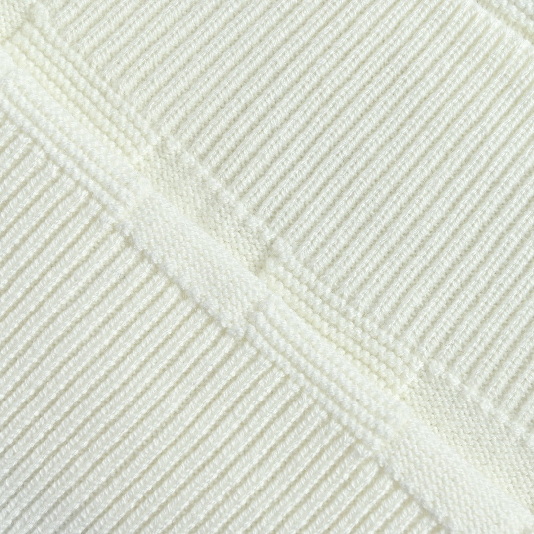 Louis Vuitton Checkerboard Bead-Embroidered Crewneck Sweater | White