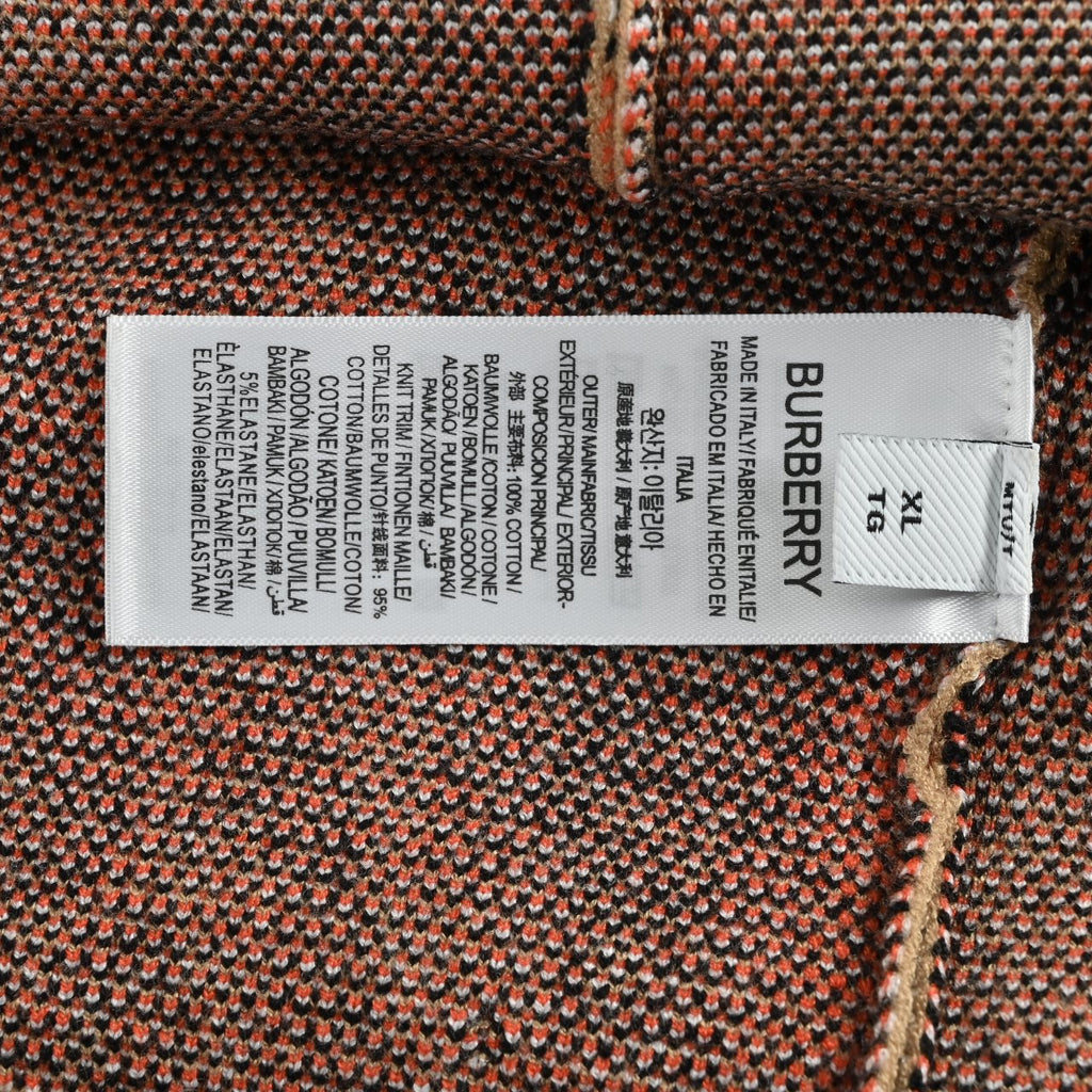 Burberry Diagonal Check Crewneck Knit Sweater | Camel