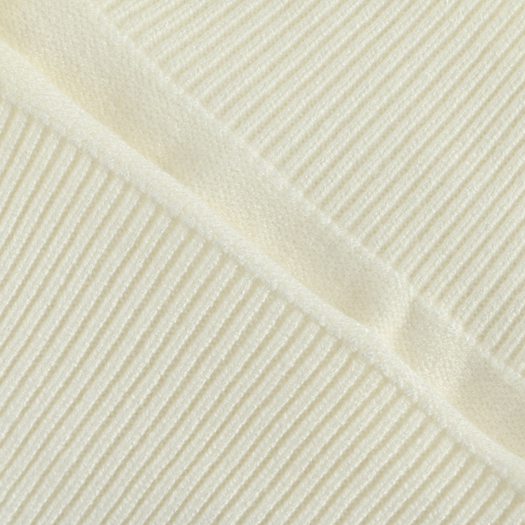 Prada Triangle-Logo Crewneck Knit Sweater | Ivory