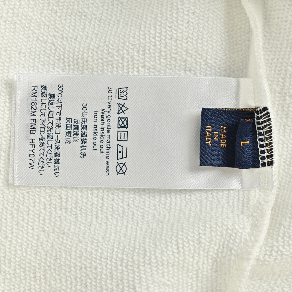 Louis Vuitton Embossed Leather-Patch Pullover Hoodie | Ivory