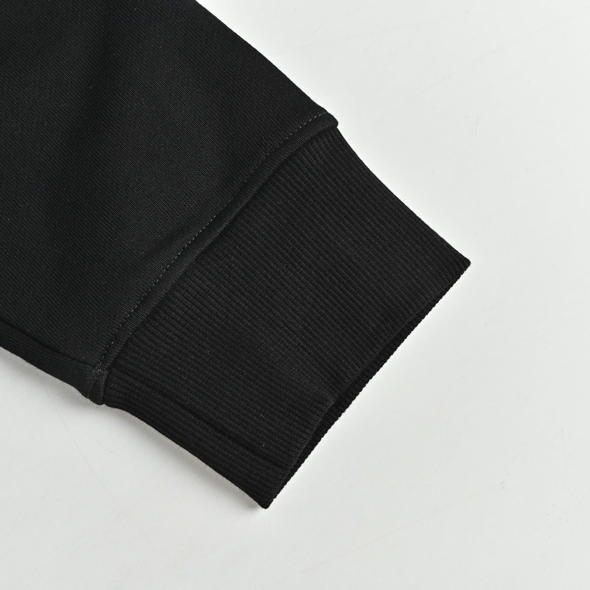 Louis Vuitton Embossed Leather-Patch Pullover Hoodie | Black